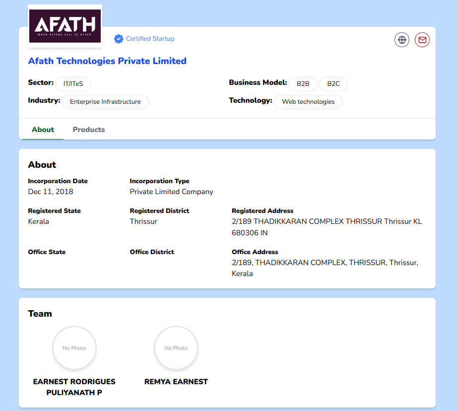 Afath Certified Startup